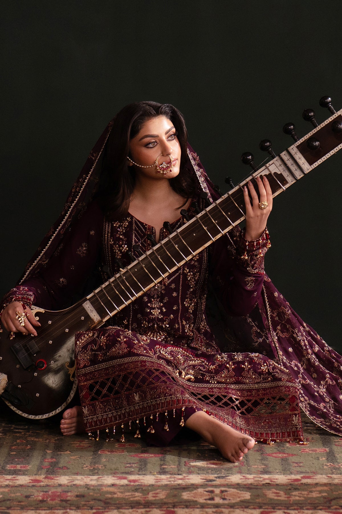 Jenan | Nooresha By Emaan Adeel | Embroidered 3 Piece Chiffon Suit Stitched | Eid 2025