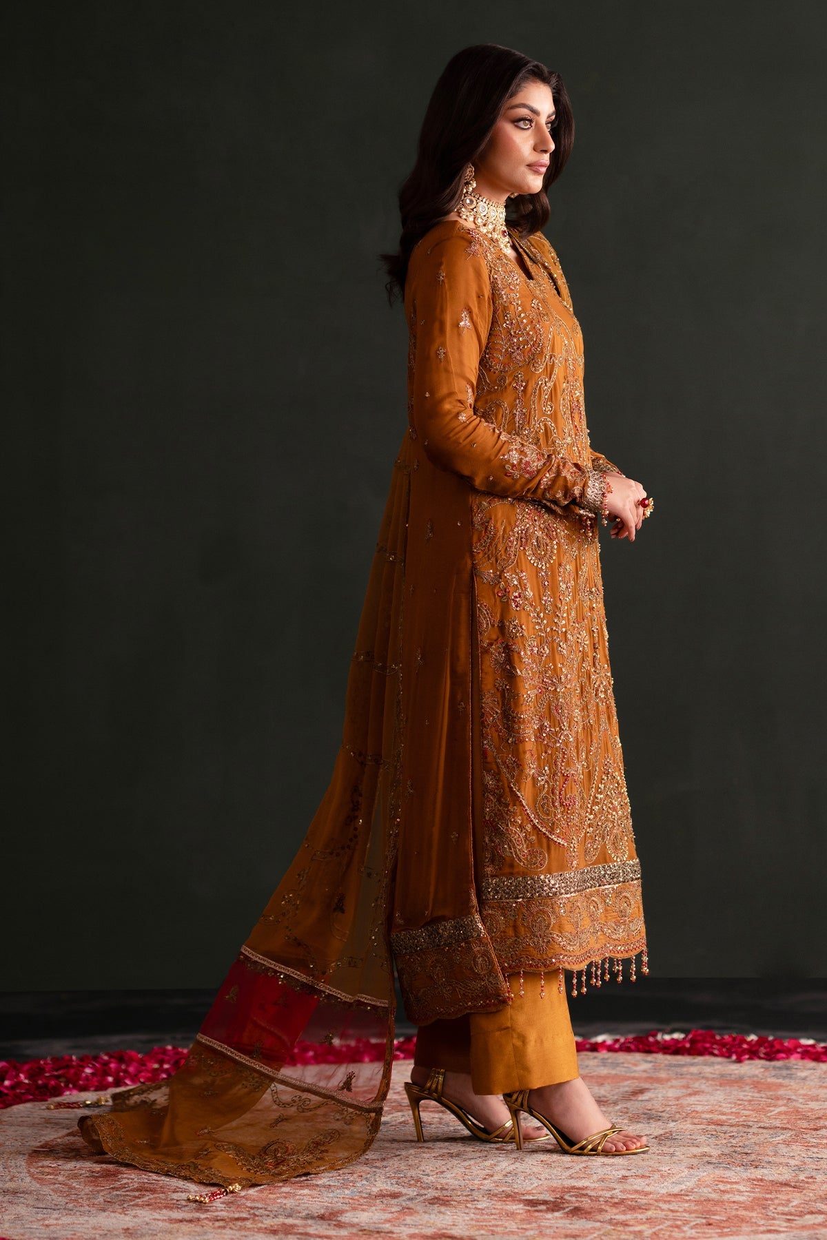 Zarang | Nooresha By Emaan Adeel | Embroidered 3 Piece Chiffon Suit Stitched | Eid 2025
