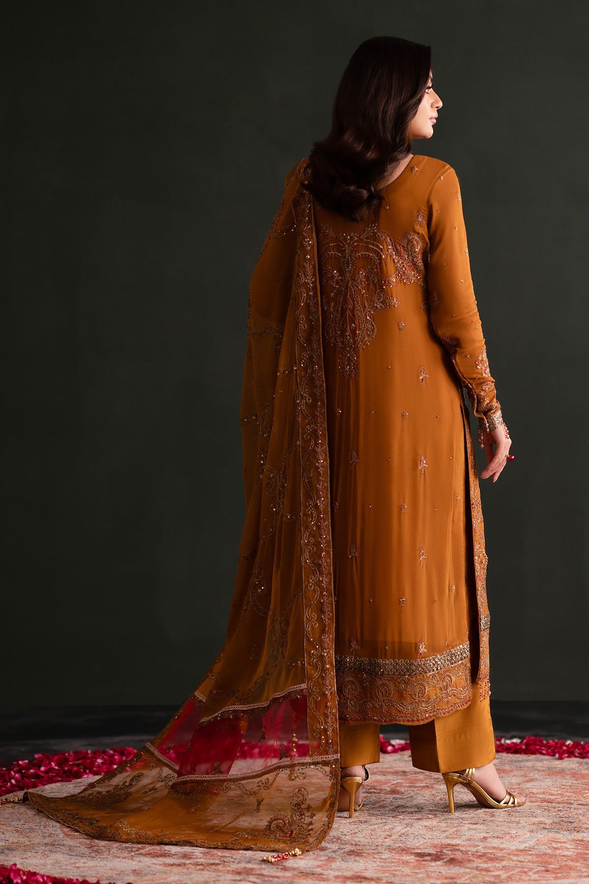Zarang | Nooresha By Emaan Adeel | Embroidered 3 Piece Chiffon Suit Stitched | Eid 2025