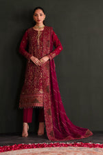 Nishta | Nooresha By Emaan Adeel | Embroidered 3 Piece Chiffon Suit Stitched | Eid 2025