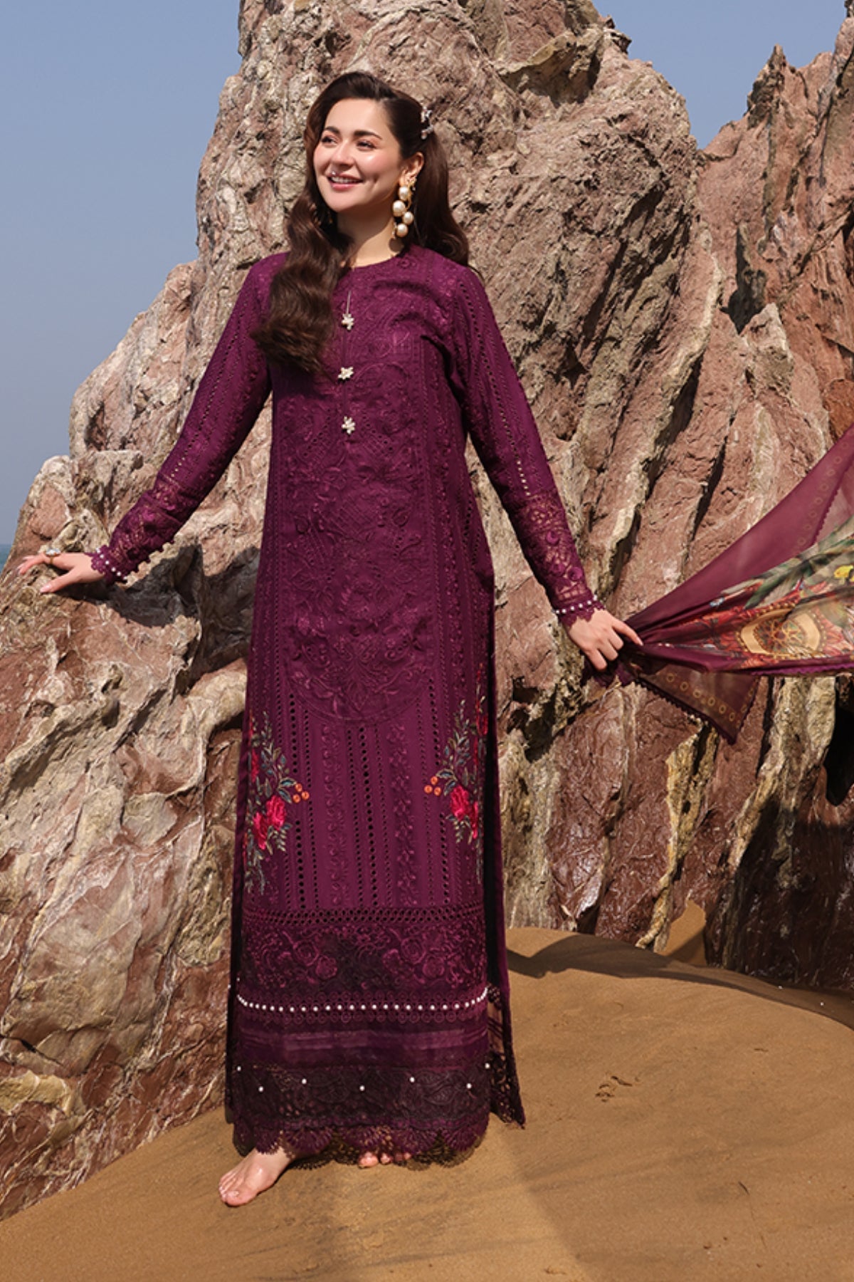 Hania Luxury Lawn'25 | SL 77 Izaan | IMROZIA PREMIUM | Serene