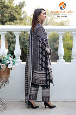 Stitched 3 Piece printed With Embroidered Winter khaddar Bana Dora Collection '24 MS 4044