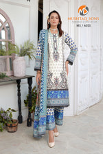 Stitched 3 Piece printed With Embroidered Winter khaddar Bana Dora Collection '24 MS 4053