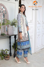 Stitched 3 Piece printed With Embroidered Winter khaddar Bana Dora Collection '24 MS 4053