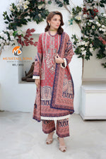 Stitched 3 Piece printed With Embroidered Winter khaddar Bana Dora Collection '24 MS 4051
