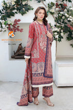 Stitched 3 Piece printed With Embroidered Winter khaddar Bana Dora Collection '24 MS 4051