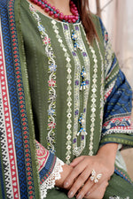 Stitched 3 Piece printed With Embroidered Winter khaddar Bana Dora Collection '24 MS 4047