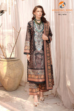 Stitched 3 Piece printed With Embroidered Winter khaddar Bana Dora Collection '24 MS 4056