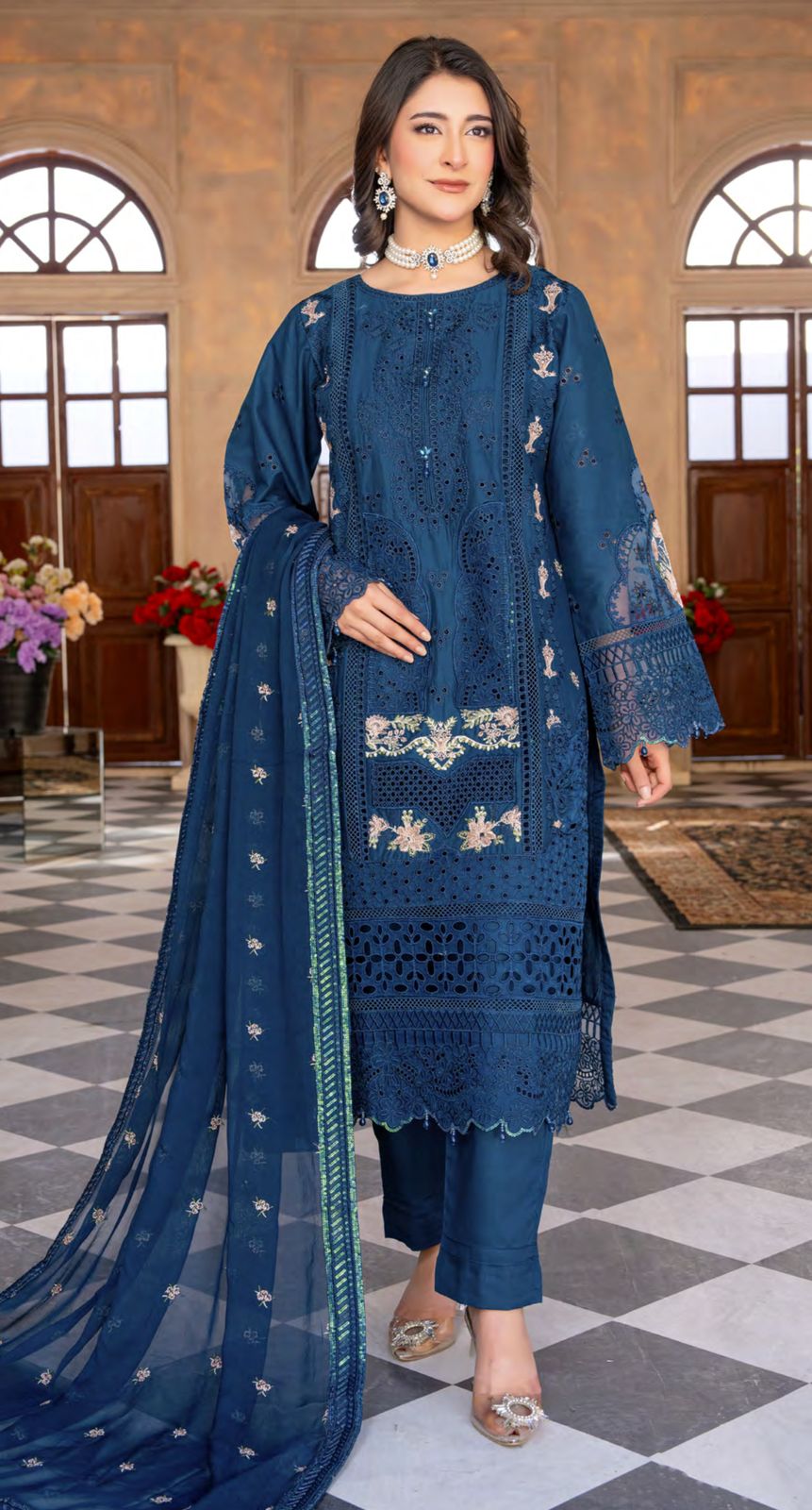 Ready to wear 3 piece Embroidered chikankari Lawn Cotton Suit