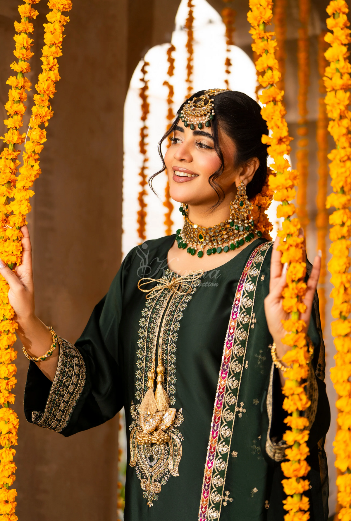 Chiffon 3 Piece Embroidered Hayat Karma Collection HOT ROSE F-493