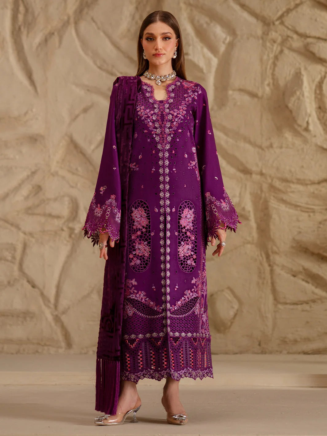 Saqqara-fall-winter Stitched 162 - B | 3 PC EmbroideredKotrai