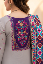 Winter Luxury 3 Piece Embroidered Mishaal Karma CollectionCLOUD SKU:KC-1539