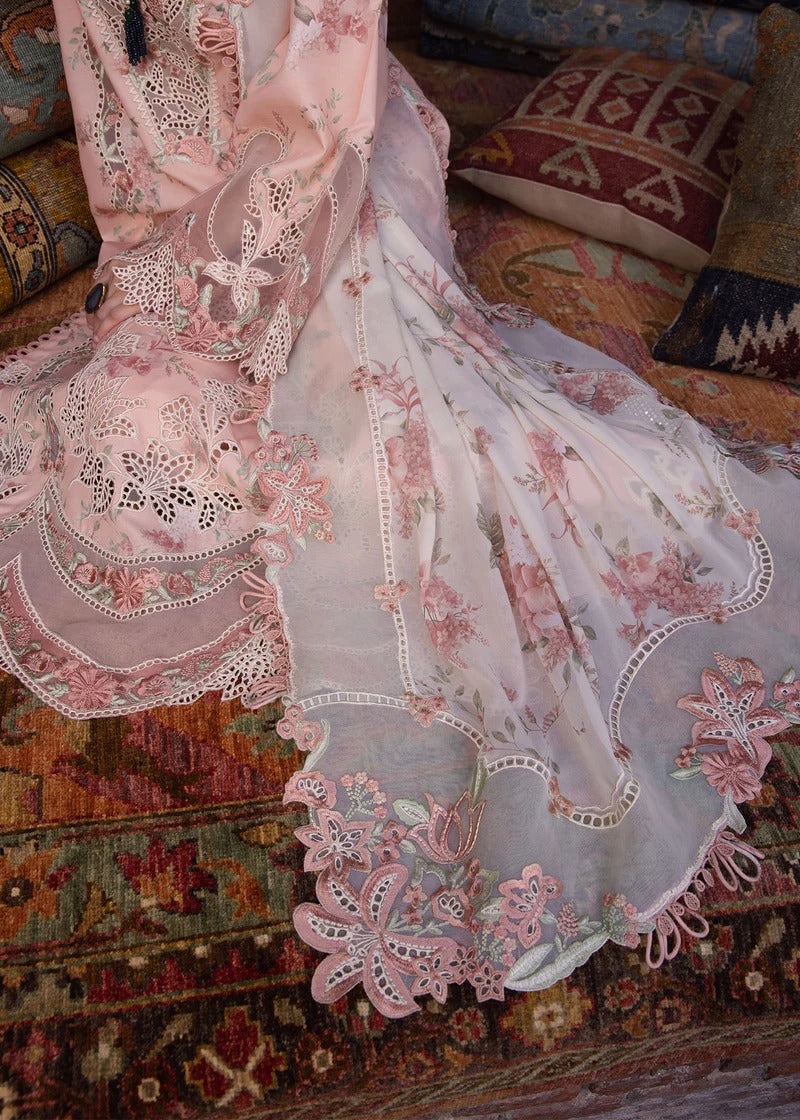 CRIMSON LAVENDER FALL - D5A STITCHED