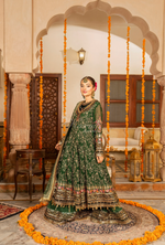 Festive Edit 2026 Karma Collection JAHAN-ARA KELLY GREEN F-499