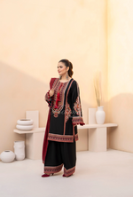 Winter Luxury 3 Piece Embroidered Mishaal Karma CollectionBLOODSTONE SKU:KC-1532