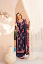 Winter Luxury 3 Piece Embroidered Mishaal Karma CollectionALMOND SKU:KC-1534