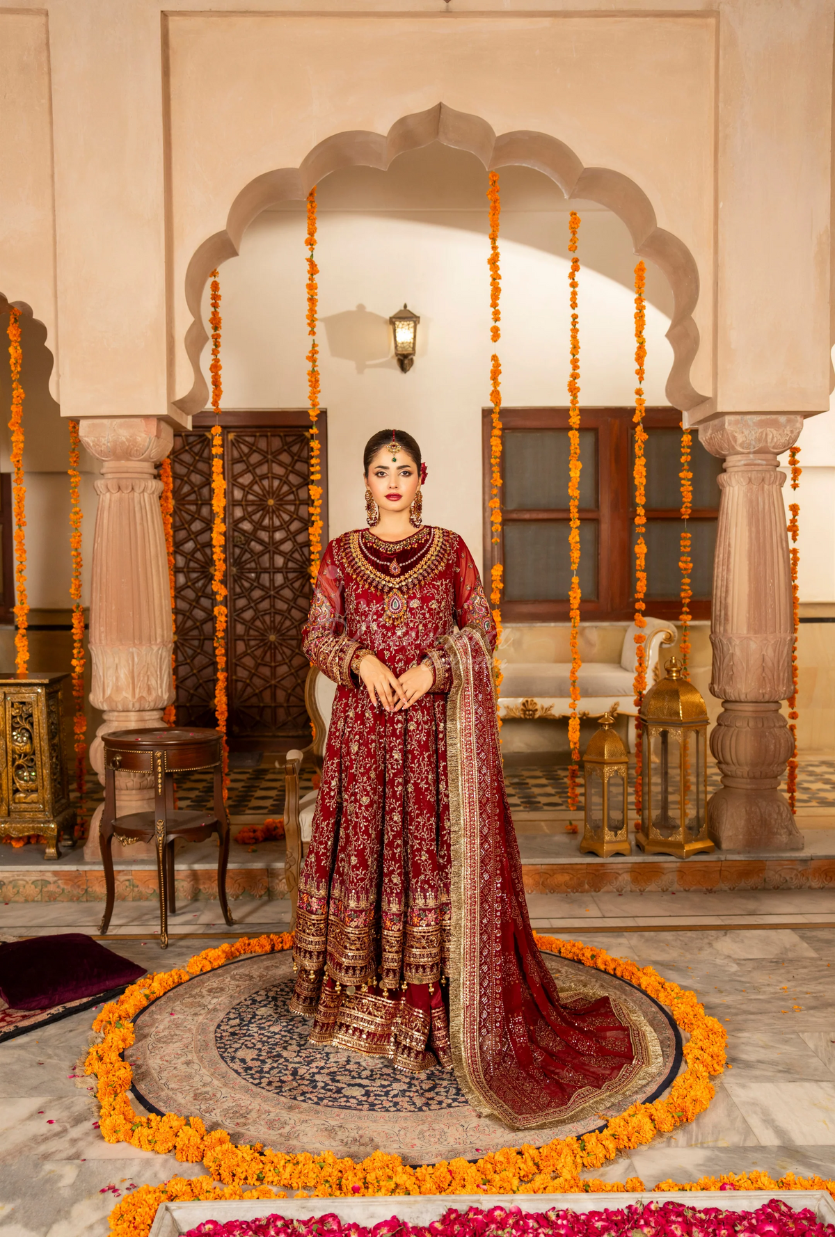 Festive Edit 2026 Karma Collection JAHAN-ARA CHERRY F-499