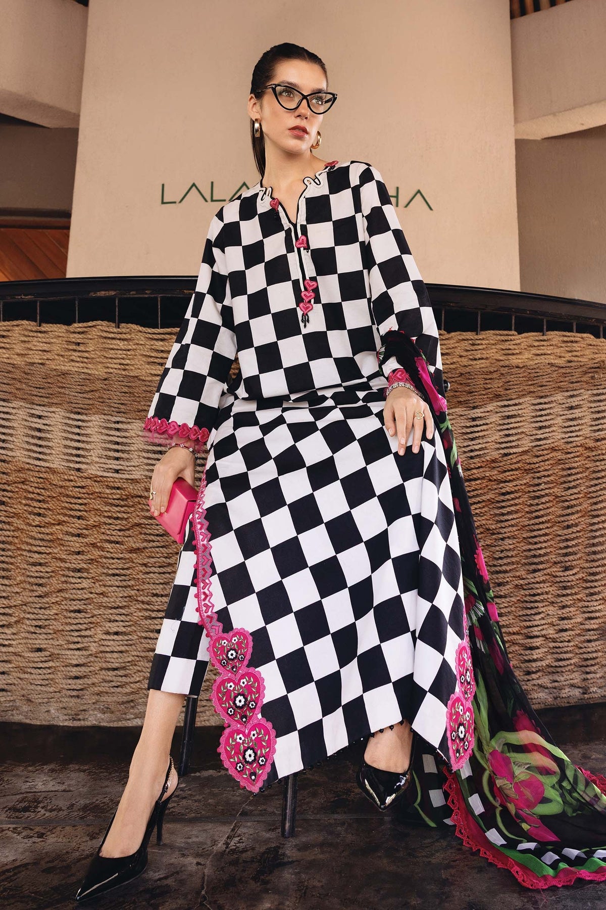 M Prints by Maria B Stitched Lawn 3 Piece Suit D-06 B - Summer Collection