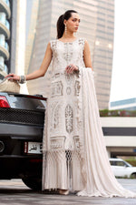 Maria B Stitched Embroidered Luxury Lawn 3 Piece Suit D-2608-A- Eid Collection