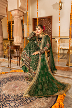 Festive Edit 2026 Karma Collection JAHAN-ARA KELLY GREEN F-499
