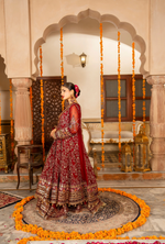 Festive Edit 2026 Karma Collection JAHAN-ARA CHERRY F-499