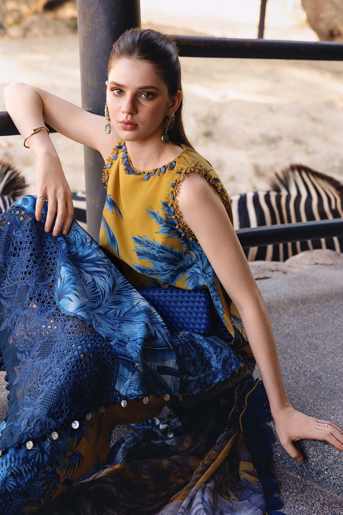 M Prints by Maria B Stitched Lawn 3 Piece Suit D-11 A - Summer Collection