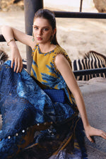 M Prints by Maria B Stitched Lawn 3 Piece Suit D-11 A - Summer Collection