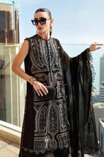 Maria B Stitched Embroidered Luxury Lawn 3 Piece Suit D-2608-B- Eid Collection