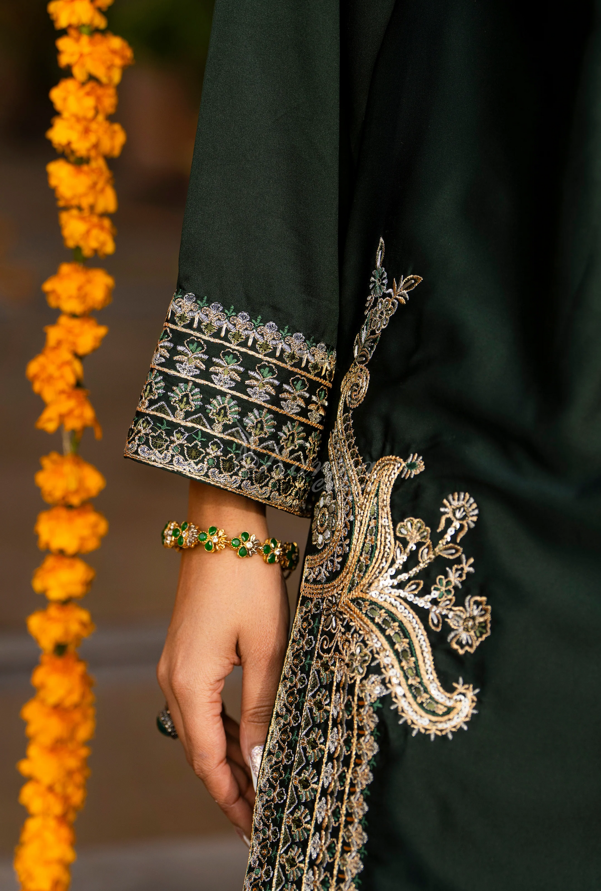 Chiffon 3 Piece Embroidered Hayat Karma Collection HOT ROSE F-493