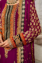 Festive Edit 2026 Karma Collection JAHAN-ARA BLACK MULBERRY F-502