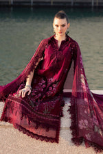 Maria B Stitched Embroidered Luxury Lawn 3 Piece Suit D-2611-B- Eid Collection