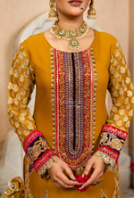 Festive Edit 2026 Karma Collection JAHAN-ARA BLACK TURMERIC F-502