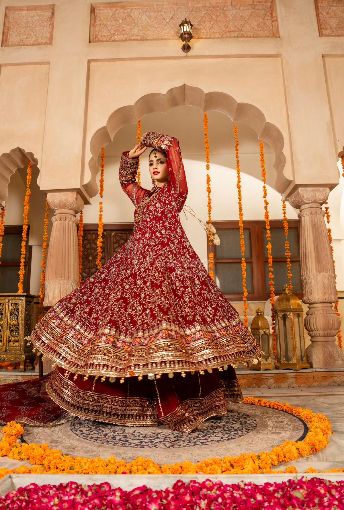 Festive Edit 2026 Karma Collection JAHAN-ARA CHERRY F-499