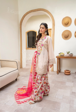 Farshi Shalwar Karma Collection IVORY ROSE KC-1503