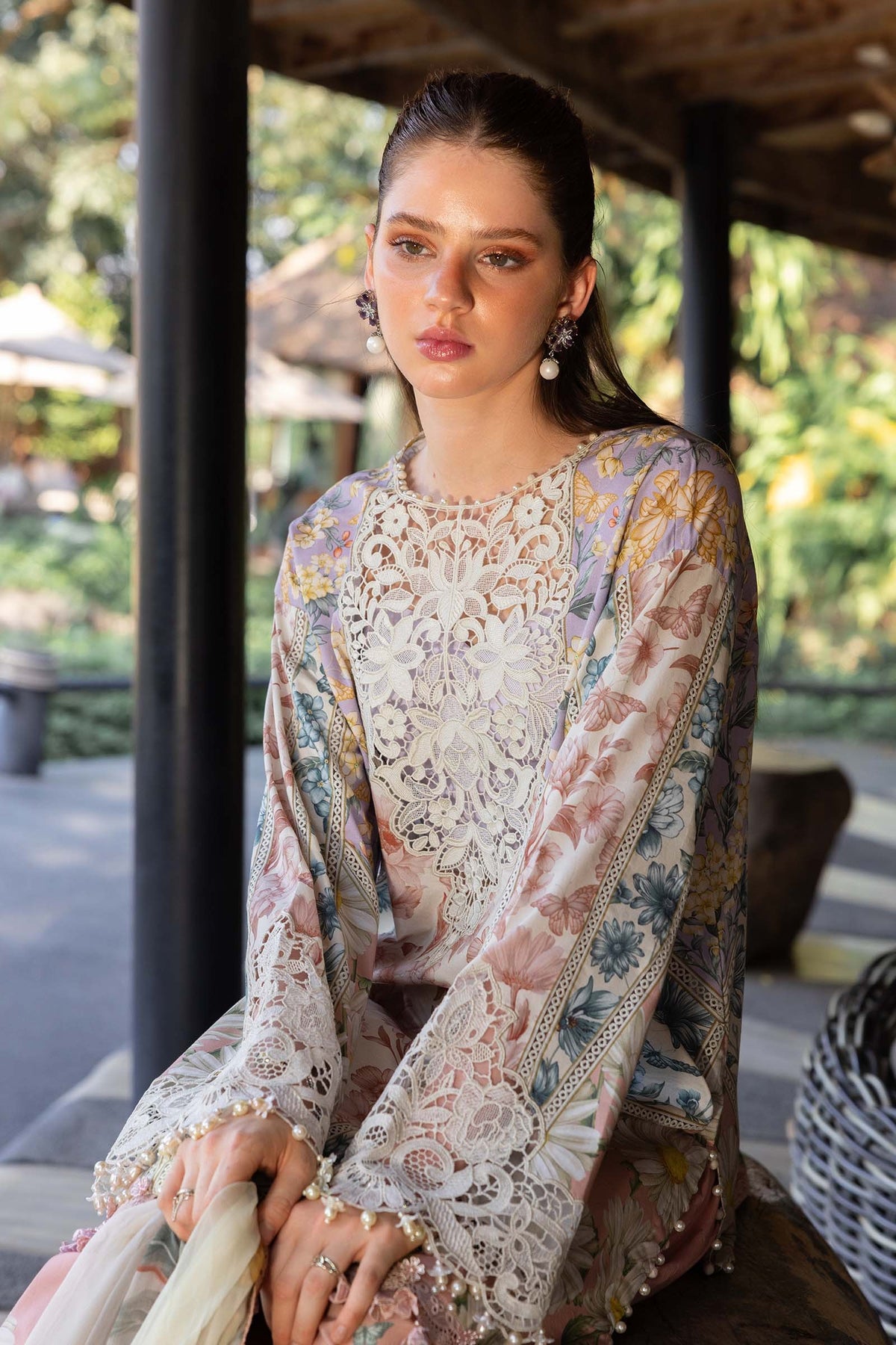 M Prints by Maria B Stitched Lawn 3 Piece Suit D-10 B - Summer Collection