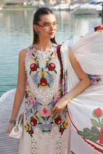 Maria B Stitched Embroidered Luxury Lawn 3 Piece Suit D-2610-A- Eid Collection