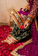 Festive Edit 2026 Karma Collection JAHAN-ARA BLACK MULBERRY F-502