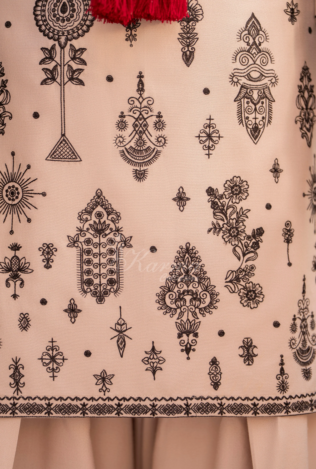 Winter Luxury 3 Piece Embroidered Mishaal Karma CollectionALMOND SKU:KC-1531