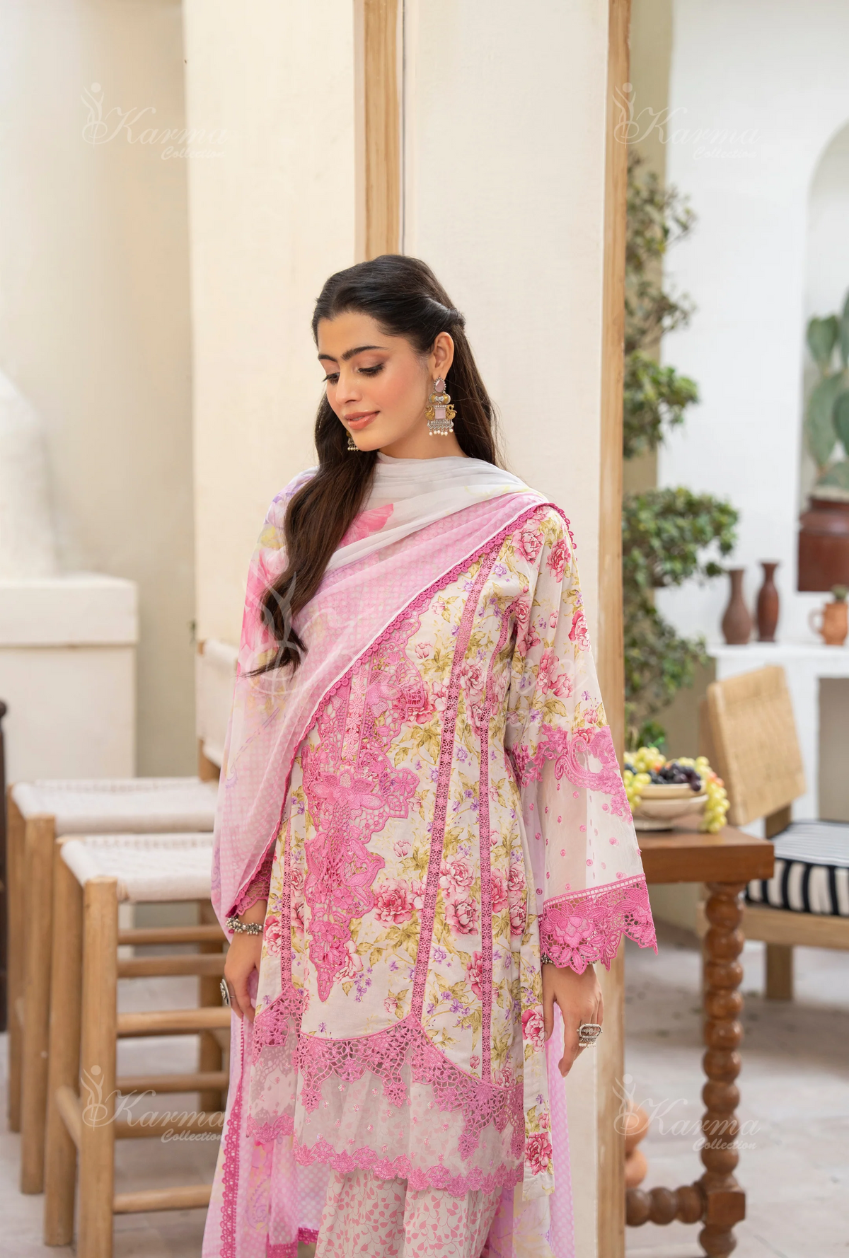 Farshi Shalwar Karma Collection PETAL PINK KC-1497