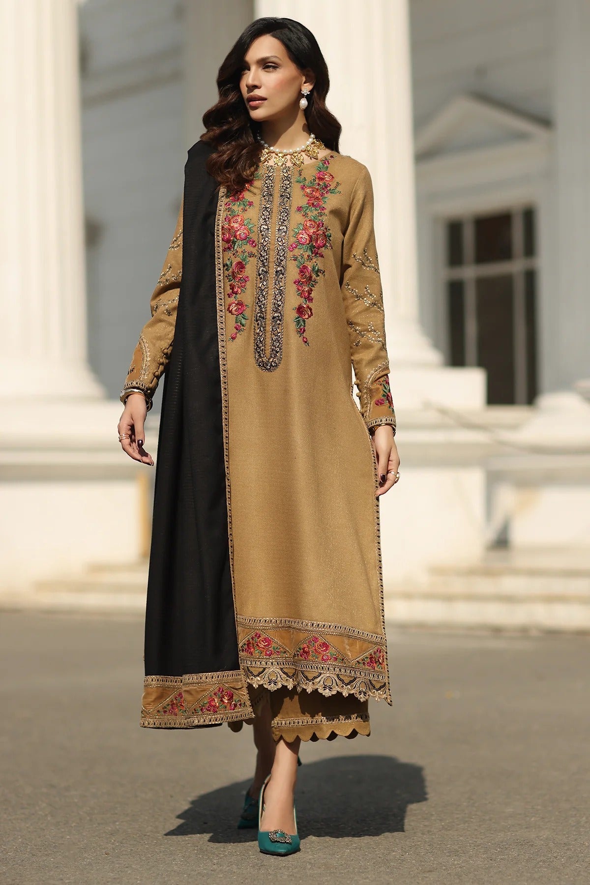 CHARIZMA SIGNATURE VOL 1 WINTER 2025-3-PC Stitched Peach Leather with Velvet CSW5-05