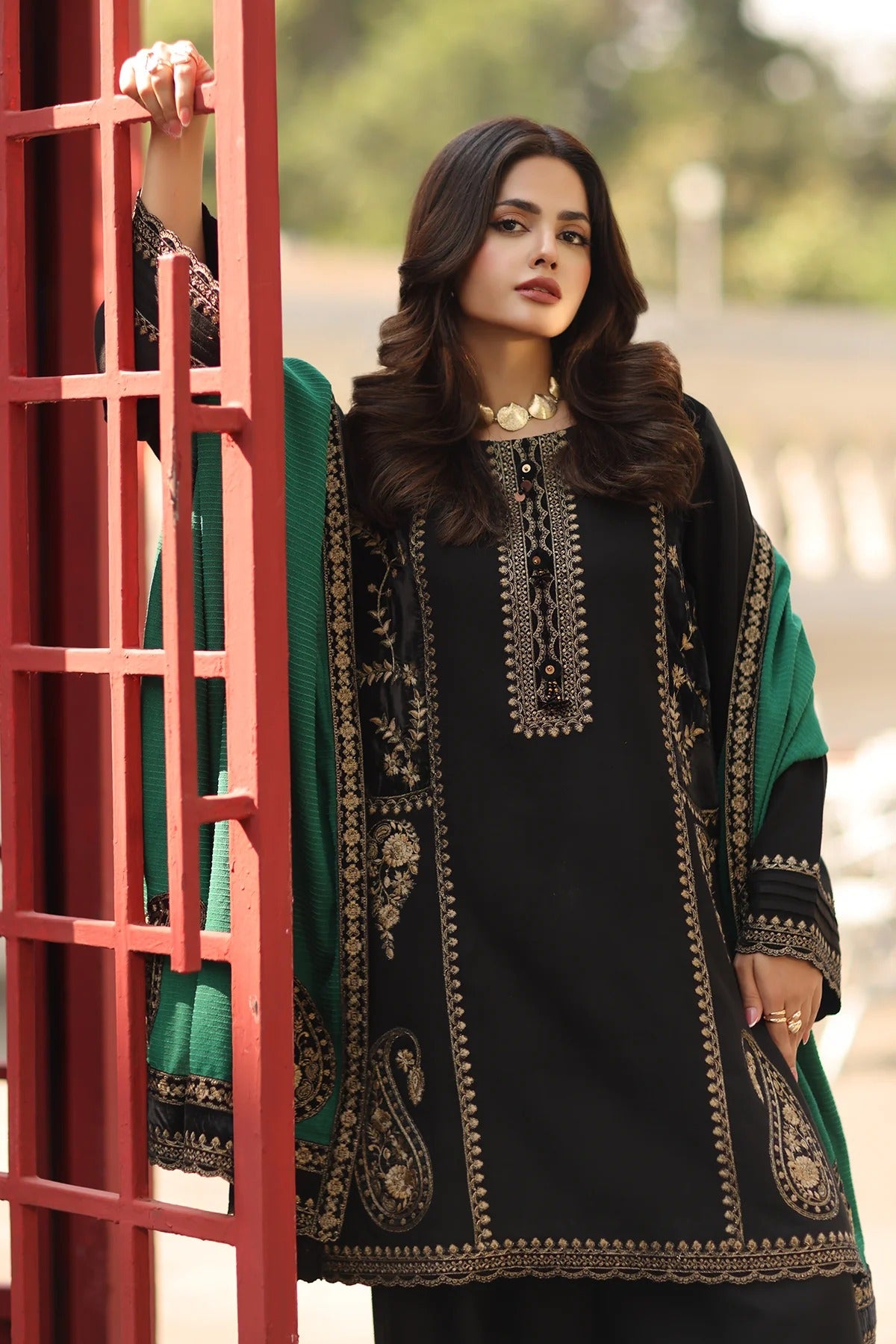 CHARIZMA SIGNATURE VOL 1 WINTER 2025-3-PC Stitched Peach Leather with Velvet CSW5-06