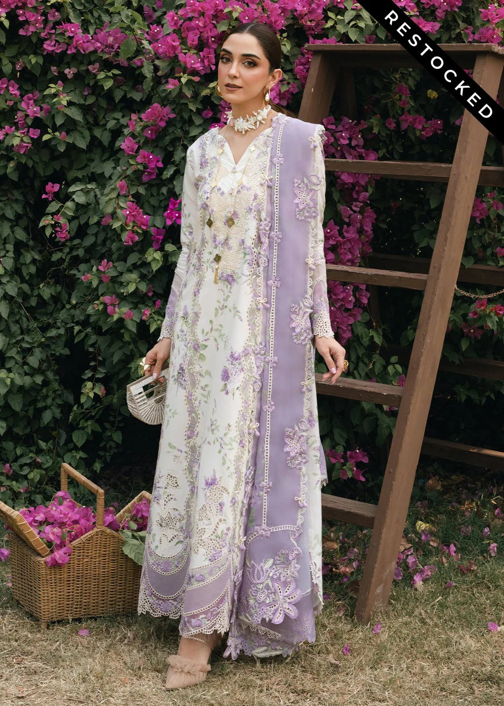 CRIMSON LAVENDER FALL - D5B STITCHED