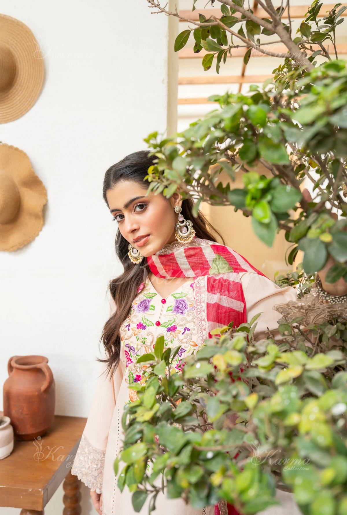 Farshi Shalwar Karma Collection IVORY ROSE KC-1503