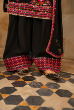 Chiffon 3 Piece Embroidered Hayat Karma Collection PITCH BLACK F-492