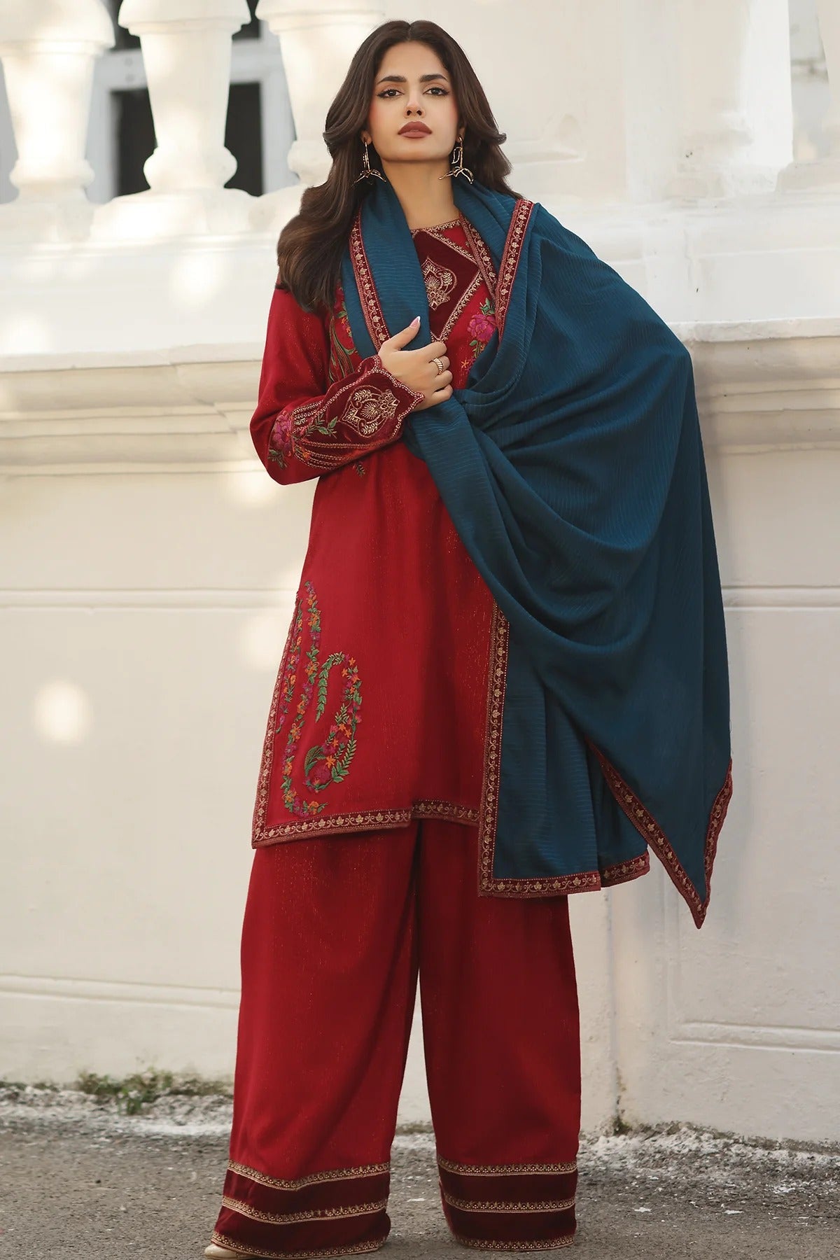 CHARIZMA SIGNATURE VOL 1 WINTER 2025-3-PC Stitched Peach Leather with Velvet CSW5-02