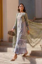 Maria B Stitched Embroidered Luxury Lawn 3 Piece Suit D-2606-B- Eid Collection