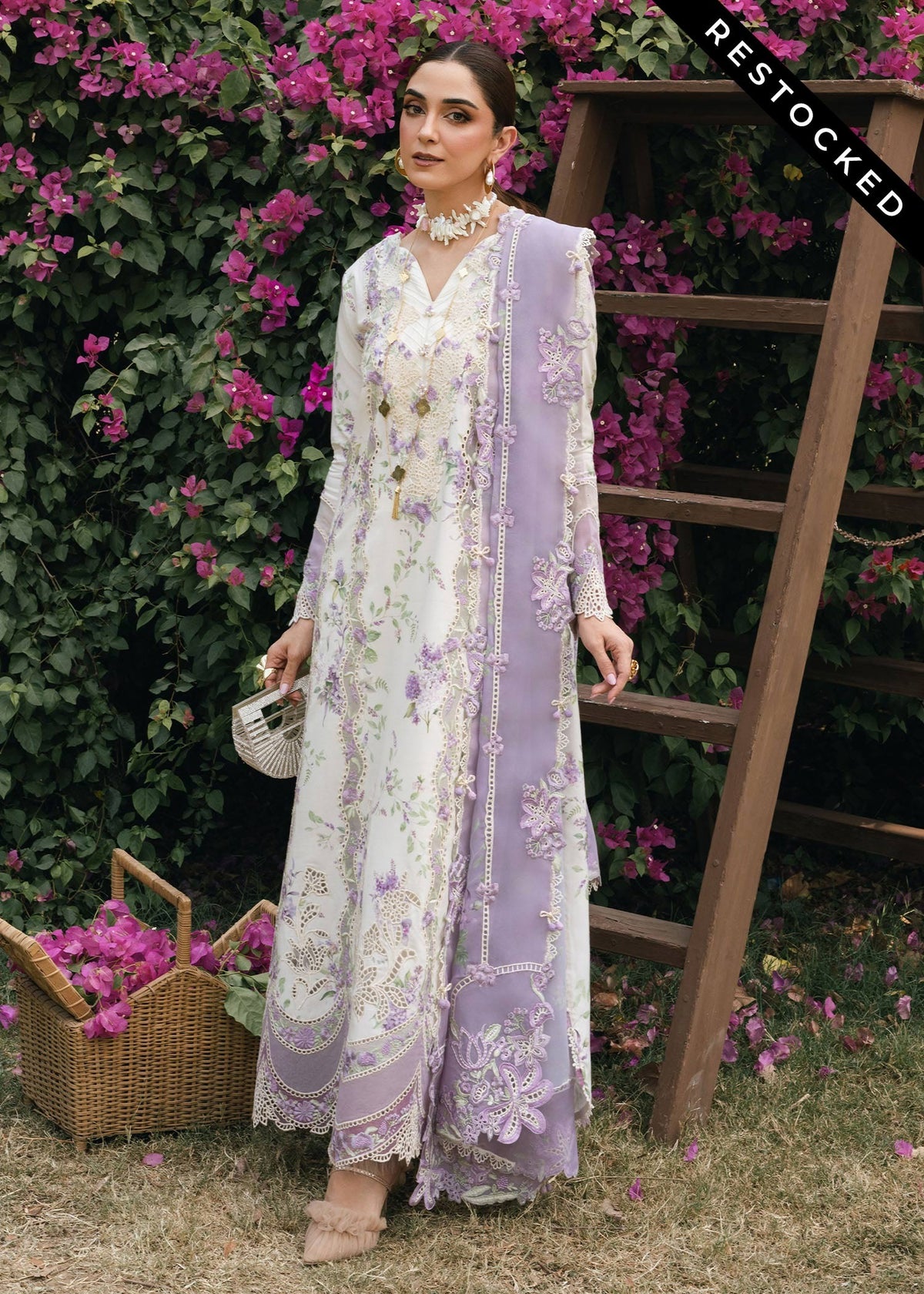 CRIMSON LAVENDER FALL - D5B STITCHED