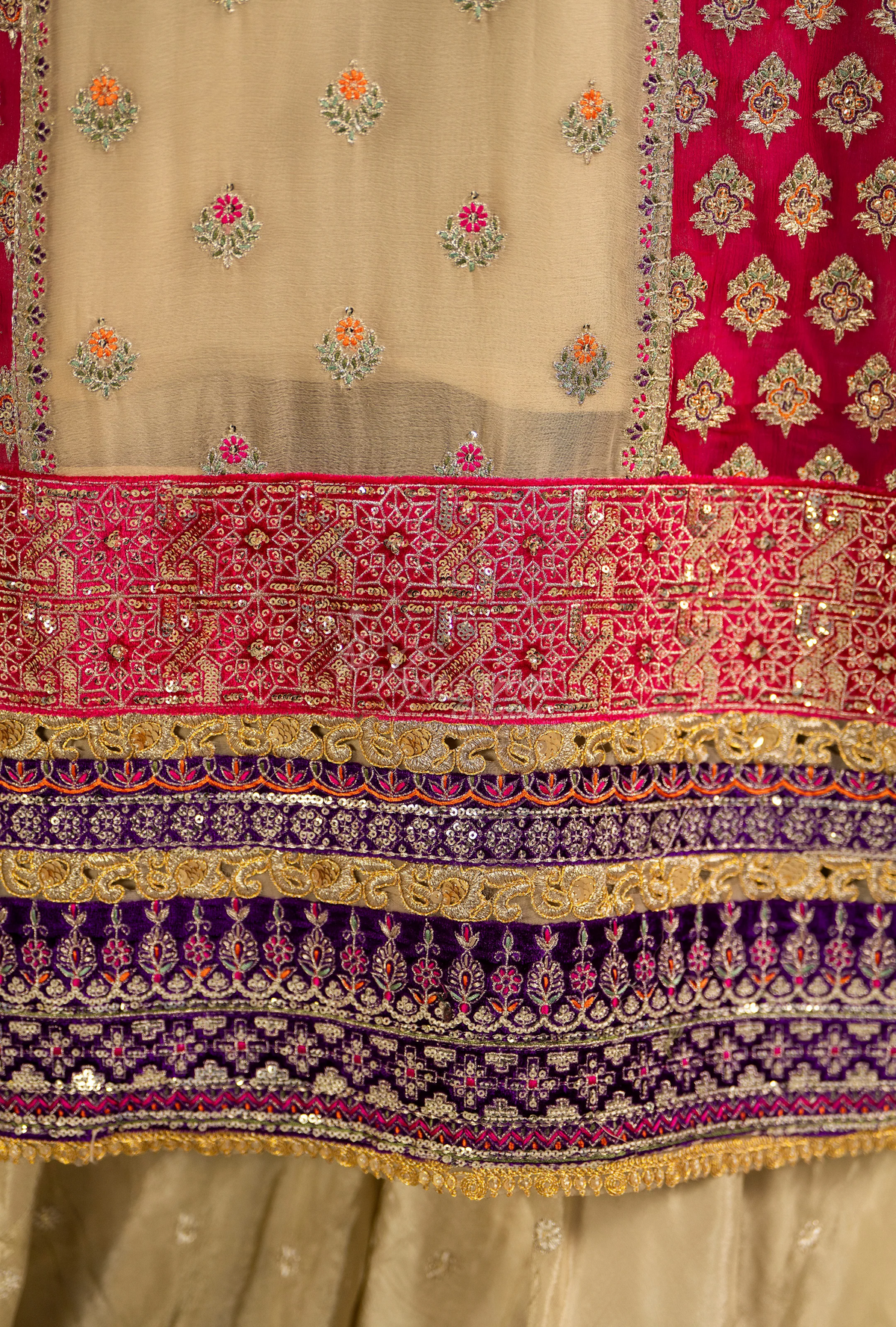 Festive Edit 2026 Karma Collection JAHAN-ARA BLACK CAMEL BROWN F-501