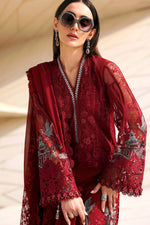 Maria B Stitched Embroidered Luxury Lawn 3 Piece Suit D-2607-A- Eid Collection