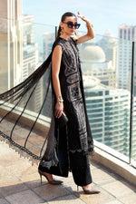 Maria B Stitched Embroidered Luxury Lawn 3 Piece Suit D-2608-B- Eid Collection